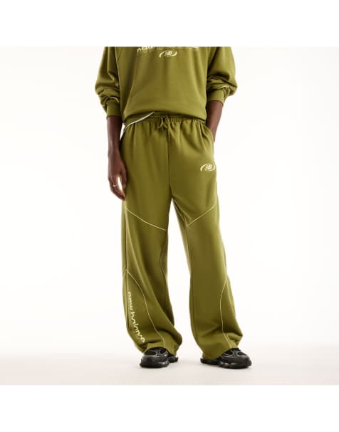 New Balance - Trackside - Broek van badstof in sportgroen - view 1