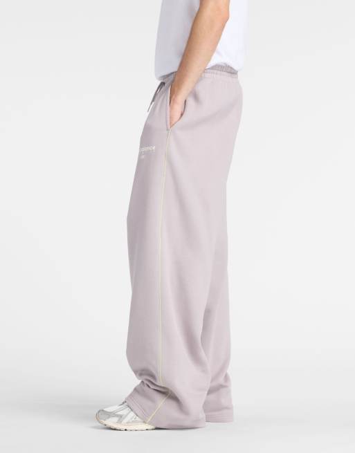 New Balance - Trackside - Broek van fleece in 'truffle salt' grijs, 4 van 4