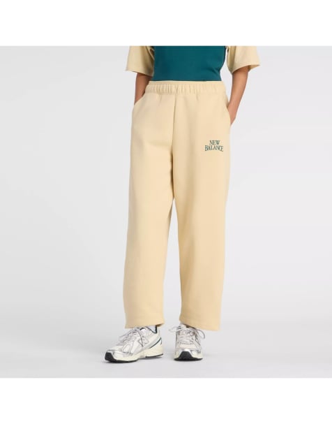 New Balance Trackside fleece barrel pant in toasted sesame - view 1