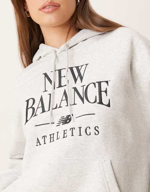 New Balance - Trackside - Fleece hoodie in grijs, 2 van 4