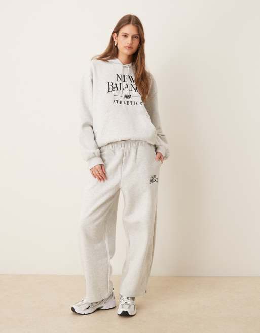 New Balance - Trackside - Fleece hoodie in grijs, 3 van 4