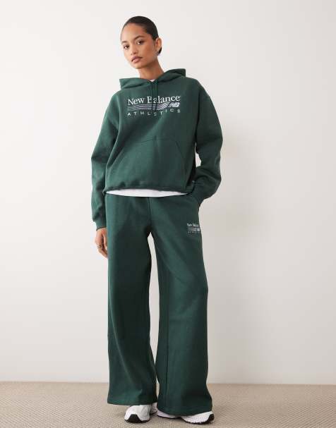 New Balance Trackside Fleece-Hose in nordisch grün meliert - view 1