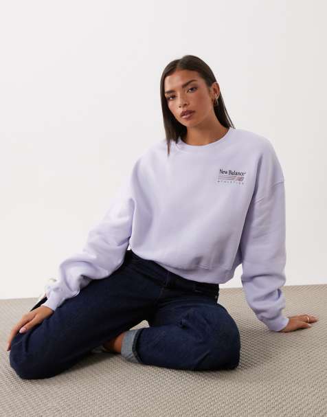 New Balance Trackside Fleece mit Rundhalsausschnitt in Smoked Violet - view 1