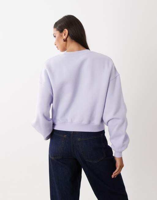 New Balance Trackside Fleece mit Rundhalsausschnitt in Smoked Violet, 4 von 4