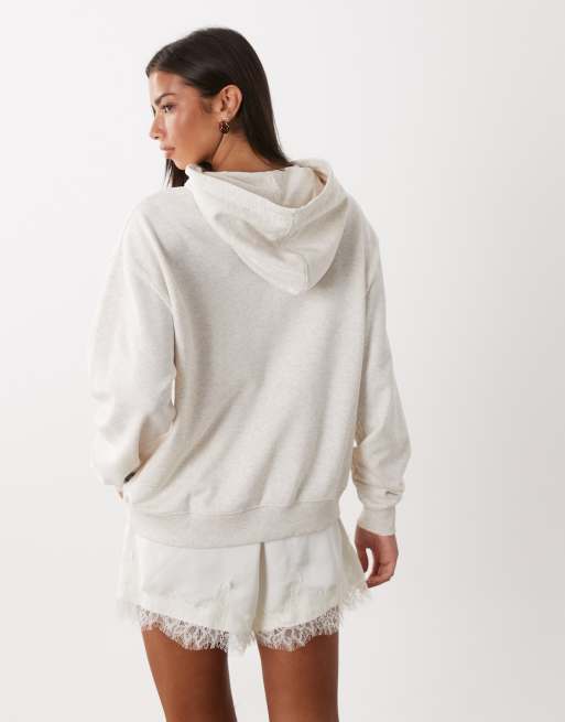New Balance Trackside french terry hoodie in beige, 4 of 4