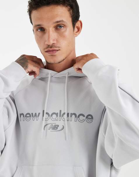 New Balance trackside french terry hoodie in grey - view 1