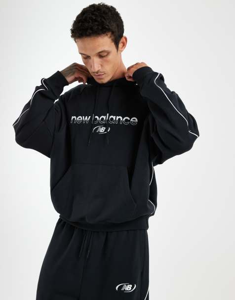 New Balance trackside french terry hoodie in zwart - view 1