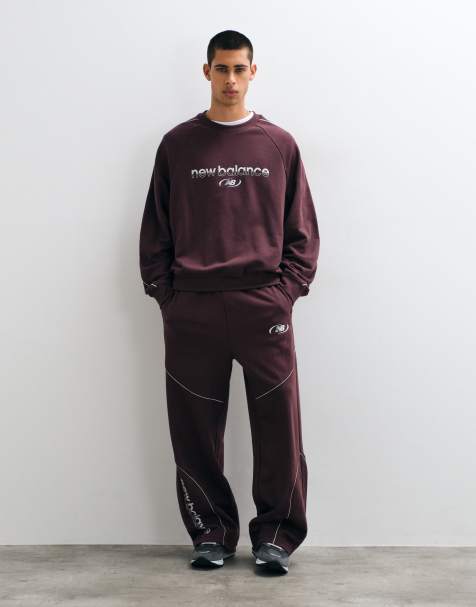 New Balance Trackside french terry pant in cherry leather - view 1