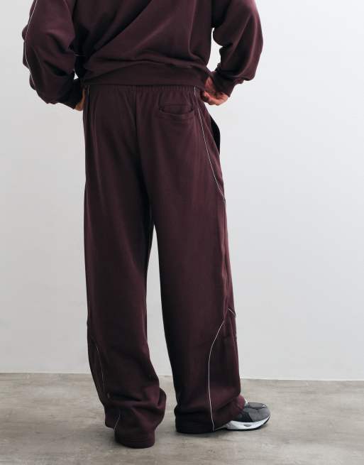 New Balance Trackside french terry pant in cherry leather, 4 of 5