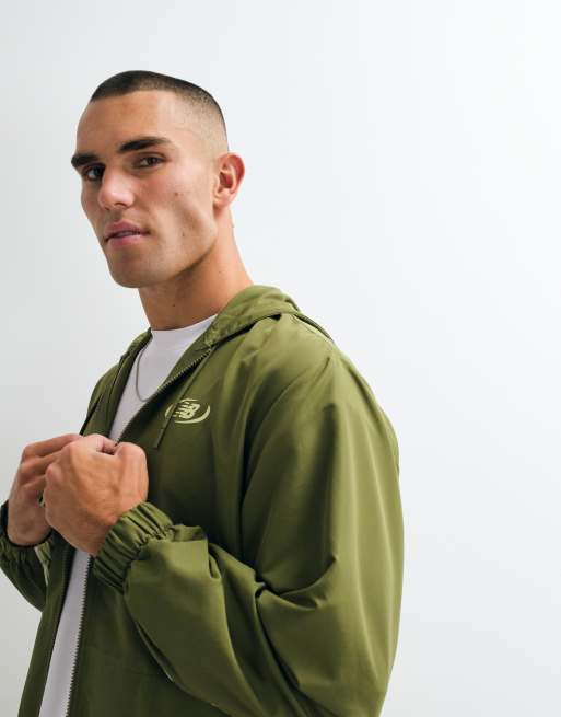 New Balance – Trackside – Jacke aus Webstoff in Sportgrün, 4 von 5