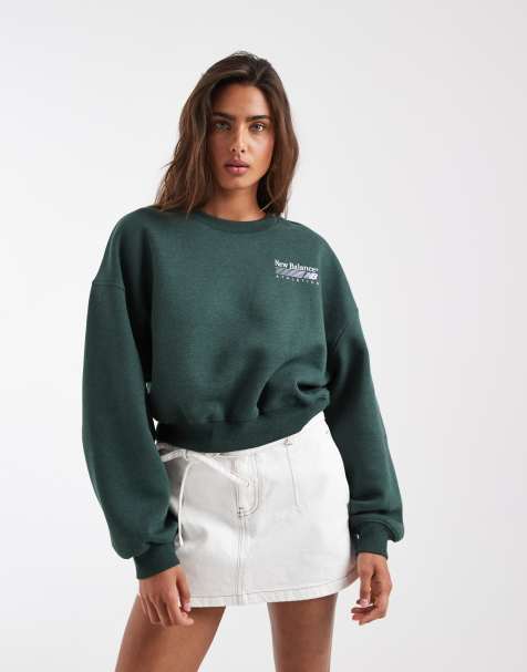 New Balance - Trackside - Jersey verde oscuro con cuello redondo de felpa - view 1