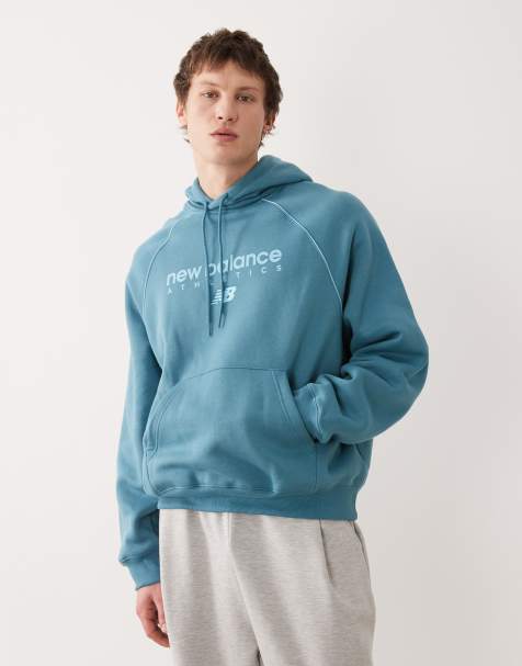 New Balance – Trackside – Kapuzenpullover aus Fleece in Blau - view 1