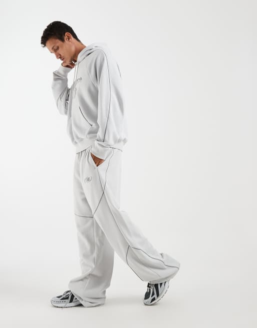 New Balance - Trackside - Pantaloni sportivi in spugna grigi, 2 di 5