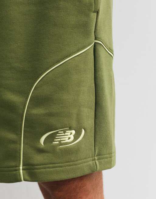 New Balance - Trackside - Short 7 pouces en tissu éponge - Vert sport, 4 de 5