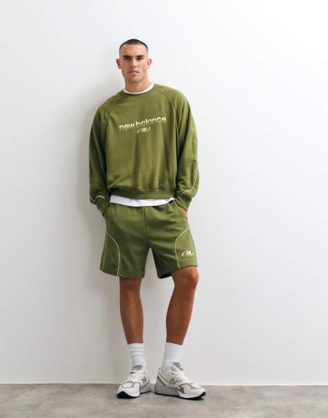 New Balance – Trackside – Shorts aus French Terry in Sport-Grün, 7 Zoll Schrittlänge - view 1