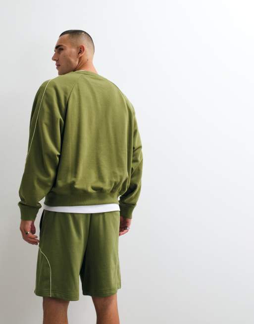 New Balance - Trackside - Sweat ras de cou en tissu éponge - Vert sport, 4 de 5
