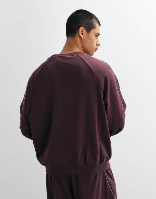 New Balance Trackside sweat-shirt en molleton bouclette couleur Cherry Leather, 5 de 5