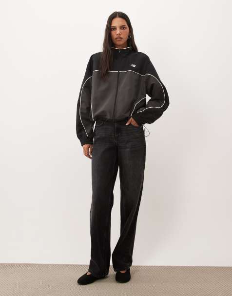 New Balance Trackside woven jacket in black - view 1