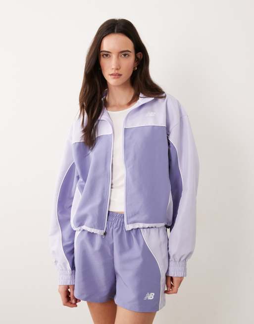 New Balance Trackside woven jacket in dark smoked violet, 4 of 4