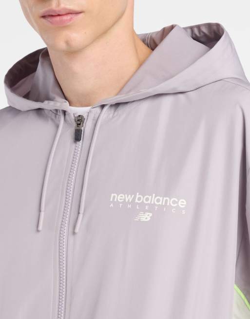 New Balance Trackside woven jacket in truffle salt, 3 of 4