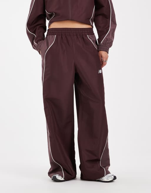 New Balance trackside woven track pant in brown, 2 of 5
