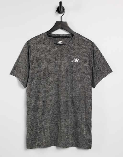 New Balance Training Tenacity T shirt in gem leerd grijs ASOS