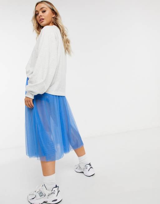 Adidas tulle hot sale skirt blue