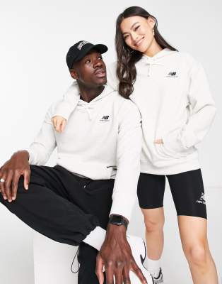 New Balance - Uniseks hoodie met logo in grijs