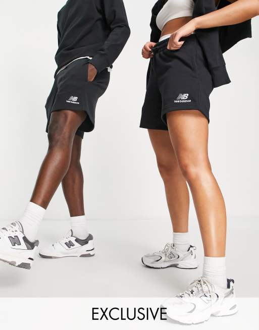 New Balance - Uniseks short met logo in zwart