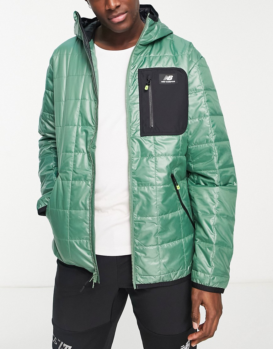 New Balance Unisex All Terrain quilted jacket in green
