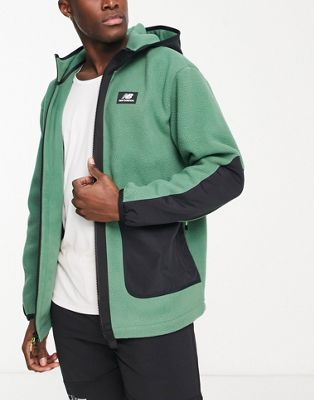New Balance Unisex All Terrain season hooded jacket in khaki