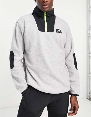 New Balance Unisex All Terrain spinnex 1/4 zip top in grey  - ASOS Price Checker