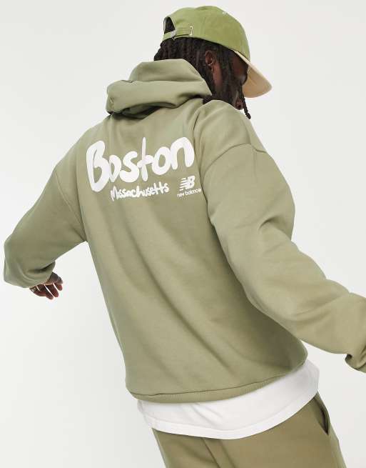 New Balance - Unisex Boston-hættetrøje i grøn, 3 af 4