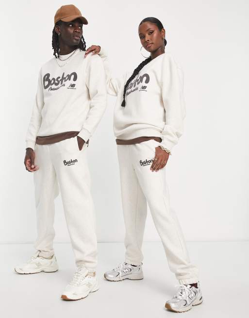 New Balance unisex Boston trackies in grey, 4 of 4