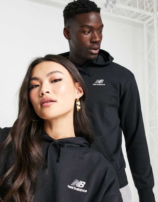 New Balance – Unisex-Kapuzenpullover in Schwarz mit Logo, 3 von 4