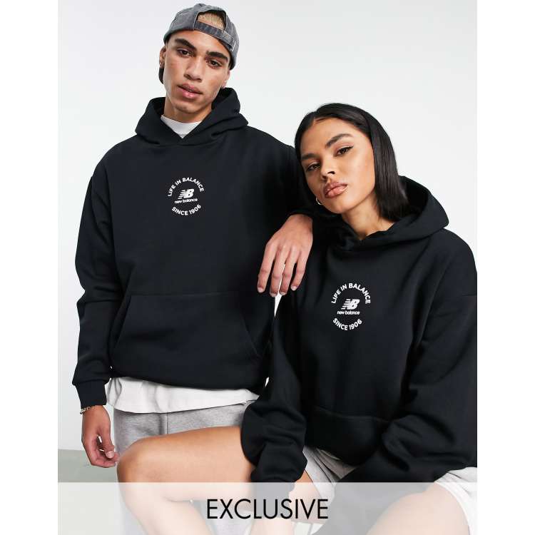 New Balance unisex Life in Balance hoodie in black