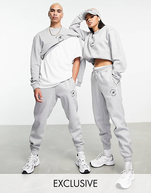 Tracksuits New Balance unisex life in balance joggers in grey 
