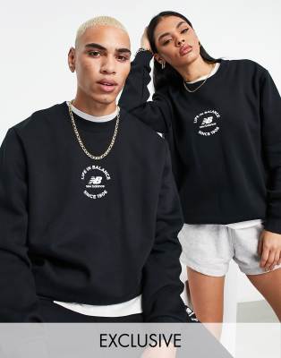 New Balance unisex life in balance sweatshirt in black - ASOS Price Checker