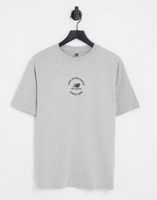 New Balance unisex life in balance t-shirt in grey - ASOS Price Checker