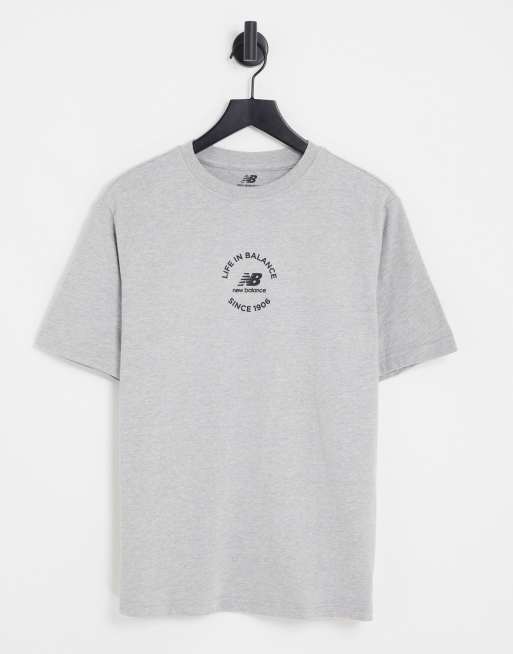 New Balance unisex Life in Balance t-shirt in grey | ASOS