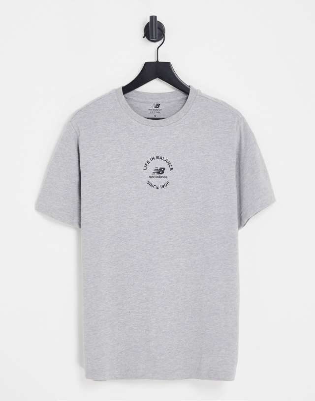 New Balance - unisex life in balance t-shirt in grey