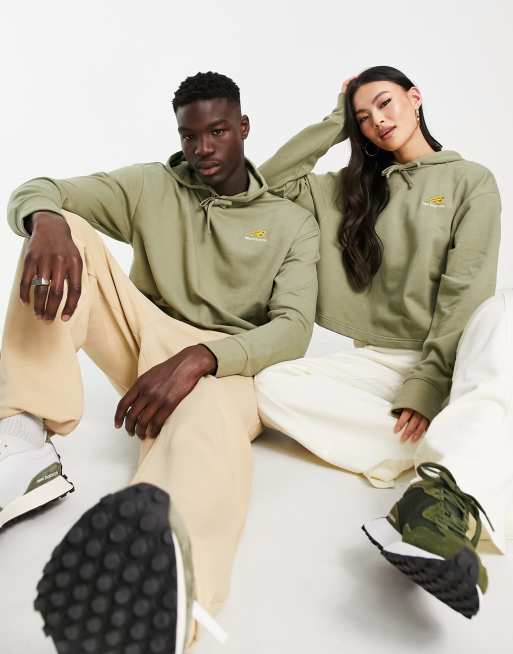 Olive green cropped outlet hoodie