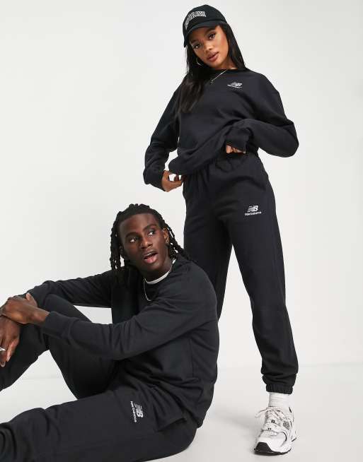 New Balance Unisex logo joggers in black | ASOS