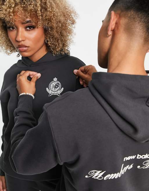 New Balance Unisex Members Club hoodie in black | ASOS