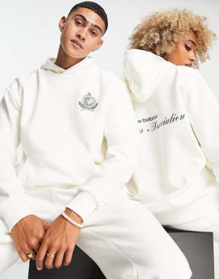 New Balance Unisex members club hoodie in ecru - ASOS Price Checker