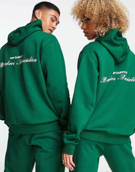 New balance hoodie store green