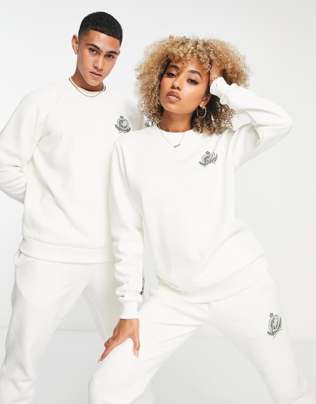 New Balance Unisex Members Club sweatshirt in ecru