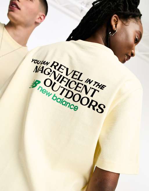 New Balance unisex outdoors t-shirt in yellow, 4 of 4