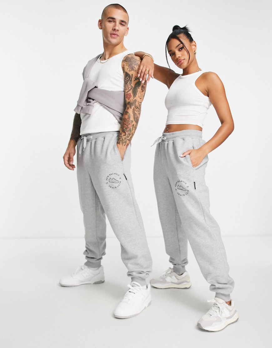 New Balance Unisex Runners Club Sweatpants In Gray - Exclusive To Asos