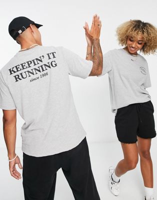 New Balance Unisex runners club joggers in grey - Exclusive to ASOS